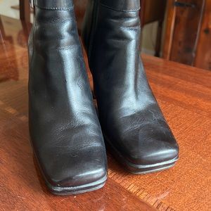 Worthington size 7 1/2 M black ladies pair of zippered and buckle boots